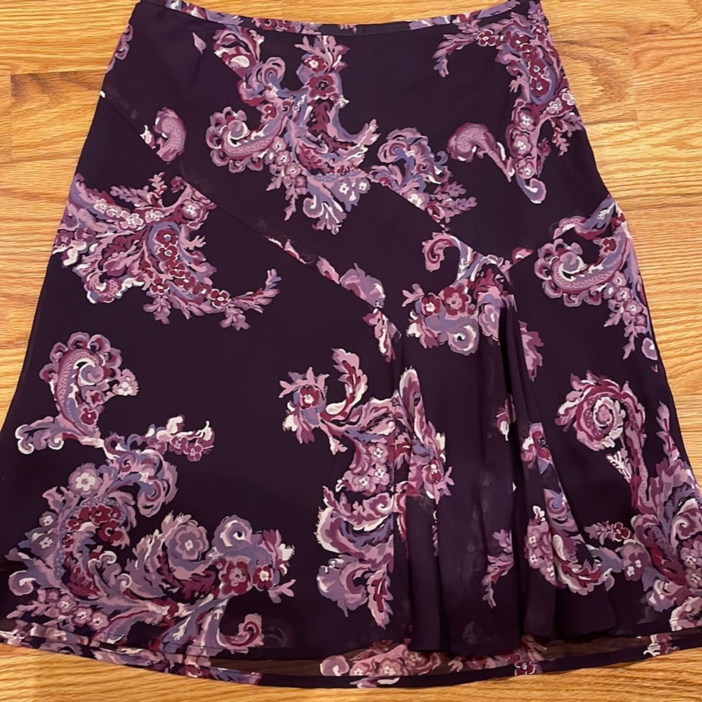 Stunning purple flowy floral skirt